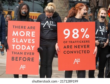 London, UK. 15th October 2016. The A21 Campaign Protest Rally In Central London, A Global Event To Raise Awareness And Funds, For The Fight Against Human Trafficking And Modern Day Slavery. 