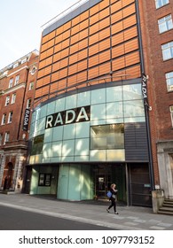 LONDON, UK - 17 MAY 2018: The Royal Academy Of Dramatic Art (RADA). The Entrance To The Prestigious Performing Arts College On Malet Street, London.