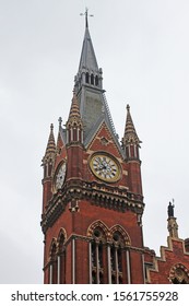 LONDON / UK - 17 SEPTEMBER 2016: St Pancras Station Clock Tower