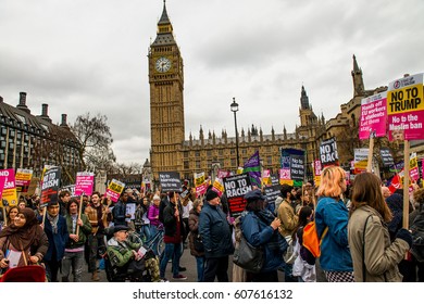 London, UK. 18th March 2017. EDITORIAL. March Against Racism - National Demo for UN Anti-Racism Day - Thousands of people turn out for the anti racism - anti Donald Trump rally through central London.