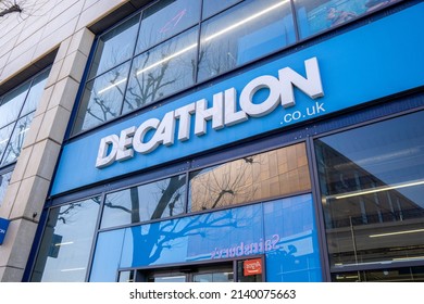 London - UK, 19 March 2022: Decathlon Sports Store, Wandsworth High Street, London