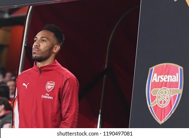 LONDON, UK - 20 SEPTEMBER, 2018: Pierre-Emerick Aubameyang Pictured During The UEFA Europa League Group E Game Between ARsenal And Vorskla Potlava.