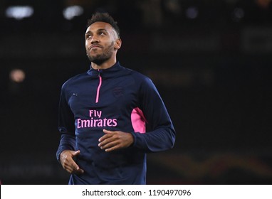 LONDON, UK - 20 SEPTEMBER, 2018: Pierre-Emerick Aubameyang Pictured During The UEFA Europa League Group E Game Between ARsenal And Vorskla Potlava.