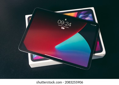 London, UK - 2021.11.27: Product Close-up Shot Of Ipad Pro 11 Inch Generation 2 