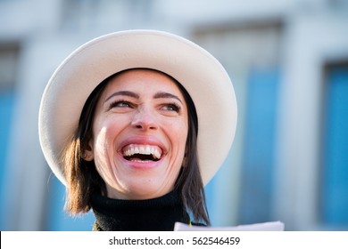 London, UK. 21st January 2017. EDITORIAL - Actress Rebecca Hall Speaking At The Women's March / Anti Donald Trump Rally, Outside Grosvenor Square, London, Part Of An International Day Of Solidarity.