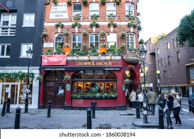 London / UK - 22 November 2020: Crown And Anchor Pub In Covent Garden, Central London