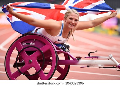 London, UK. 23 July, 2017. KINGHORN Samantha, Gold Women's 100m T53, World Para Athletics Championships.