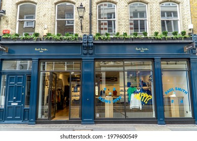 London, UK - 23 May 2021: Paul Smith fashion store, Beak Street, Carnaby, London