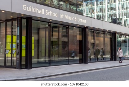 LONDON, UK - 26 APRIL 2018: The Milton Court Performance Venue Owned And Run By The Guildhall School Of Music And Drama, London.