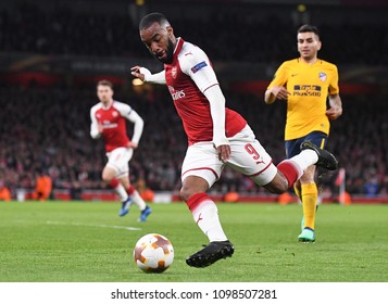 LONDON, UK - 26 APRIL, 2018: Alexandre Lacazette Pictured During The UEL Semi-final Between Arsenal FC And Atletico Madrid Held At Emirates Stadium