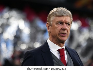 LONDON, UK - 26 APRIL, 2018: Arsenal Manager Arsene Wenger Pictured Prior To The UEL Semi-final Between Arsenal FC And Atletico Madrid Held At Emirates Stadium