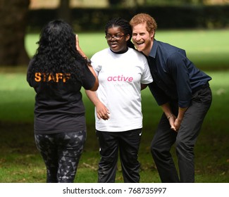 London, UK. 28 July, 2017. Prince Harry Visits Streetgames' Fit And Fed Initiative.