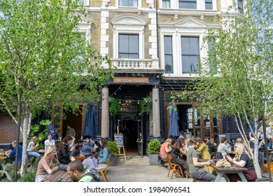 London, UK - 31 May 2021: Westow House Beer Garden, Norwood, South London