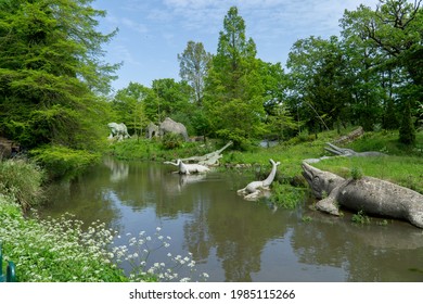 London, UK - 31 May 2021: Crystal Palace Dinosaur Park