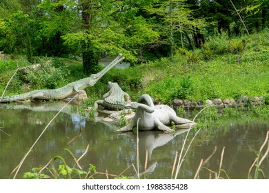 London, UK - 31 May 2021: Crystal Palace Dinosaur Park