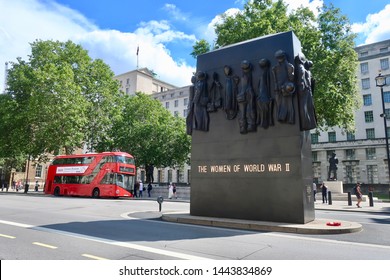 London, UK - 6 July 2019: Monument To The Women Of World War Two. Whitehall, City Of Westminster.                               