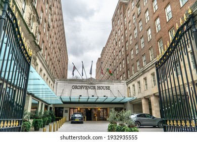 London, UK - 6 March 2021: JW Marriott Grosvenor House London