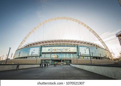 London, UK – 9 December, 2017: Wembley Stadium In London, UK. It's A Football Stadium Of England National Football Team