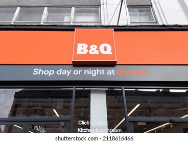 London UK - 9th December 2022 - BandQ Sign. B And Q PLC Is A British Multinational DIY And Home Improvement Retailing Company