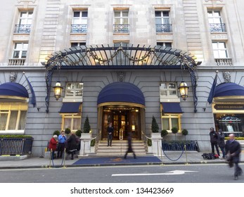 LONDON - UK, April 08: The Ritz hotel where Margaret Thatcher has died from a stroke aged 87 on April 8, 2013 in London.