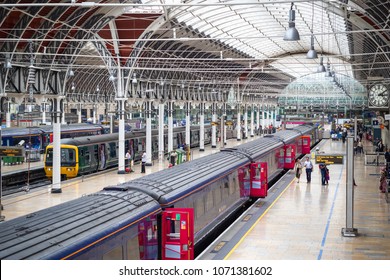 London, UK - April 17, 2018 - Paddington station, a famous railway station in central London