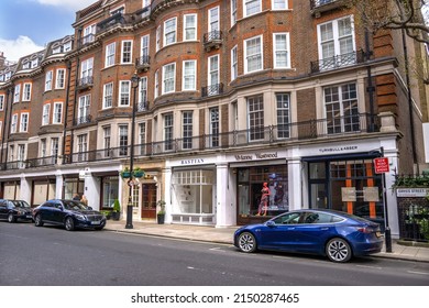 London, UK - April 2 2022: Shop on Davies Street, Mayfair, London