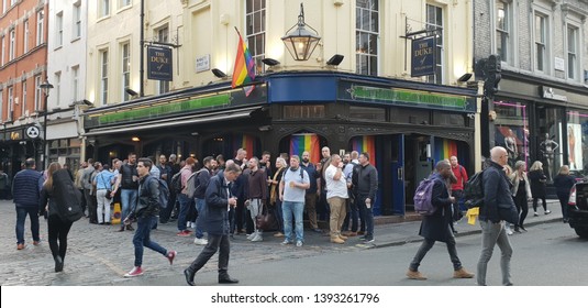 London, UK - April 30, 2019 : Happy Hour, A Gay Bar In London