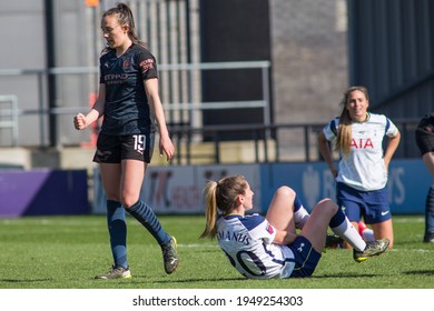 LONDON, UK. APRIL 4TH : Caroline Weir (Manchester City) Celebrates After Scoring During The 2020-21 FA Women’s Super League Fixture Between Tottenham Hotspur And Manchester City At The Hive.