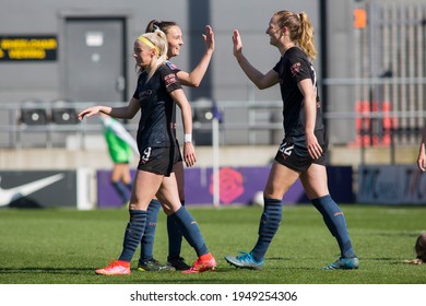 LONDON, UK. APRIL 4TH : Caroline Weir (Manchester City) Celebrates After Scoring During The 2020-21 FA Women’s Super League Fixture Between Tottenham Hotspur And Manchester City At The Hive.