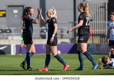 LONDON, UK. APRIL 4TH : Caroline Weir (Manchester City) Celebrates After Scoring During The 2020-21 FA Women’s Super League Fixture Between Tottenham Hotspur And Manchester City At The Hive.