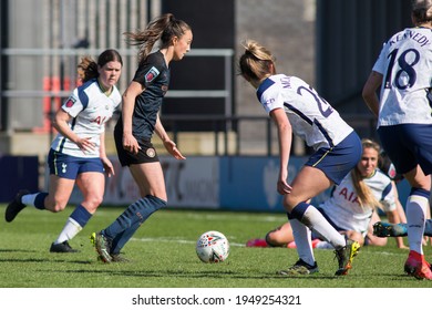 LONDON, UK. APRIL 4TH :  Caroline Weir (Manchester City) Controls The Ball During The 2020-21 FA Women’s Super League Fixture Between Tottenham Hotspur And Manchester City At The Hive.