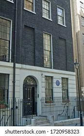 London, UK - April 9, 2011: The Author Herman Melville Lived In This Westminster Townhouse In 1849.