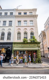 London, UK - August 19, 2022:  The Museum Shop Gift Store Exterior Close To The British Museum.