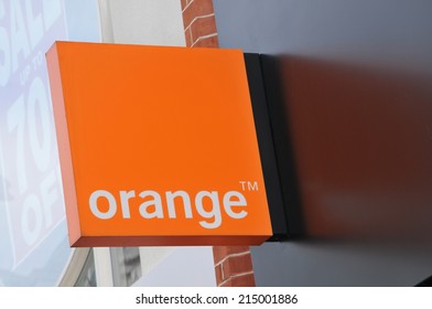 LONDON, UK - AUGUST 23, 2010: Detail Of Orange Mobile Phone Company Logo In Central London