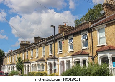 London / UK - August 3 2020: Terraced houses in Nunhead, Peckham in south east London