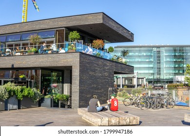 London / UK - August 4 2020: The Lighterman At Granary Square, Kings Cross, London