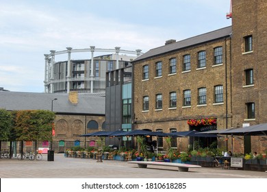 London / UK - August 7 2020: Granary Square, King's Cross, London