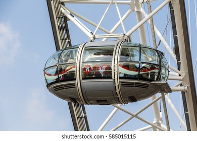 LONDON, UK - CIRCA 2015: London Eye Viewing Pod