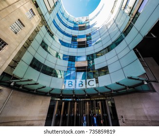 LONDON, UK - CIRCA JUNE 2017: BBC Broadcasting House headquarters of the British Broadcasting Corporation in Portland Place, high dynamic range