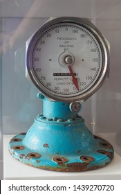 LONDON, UK - CIRCA JUNE 2019: Water Meter Instrument To Monitor The Flow Of Water Measured In Thousands Of Gallons