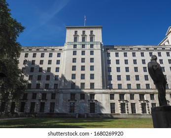 LONDON, UK - CIRCA SEPTEMBER 2019: Ministry Of Defence Main Building (aka MOD Whitehall Gardens Building)