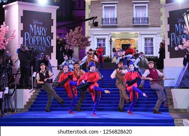 LONDON, UK. December 12, 2018: performers at the UK premiere of "Mary Poppins Returns" at the Royal Albert Hall, London.Picture: Steve Vas/Featureflash