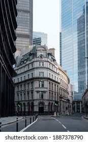 London, UK - December 2020 :   The City Of London With Quiet Streets During Tier 4 Lockdown