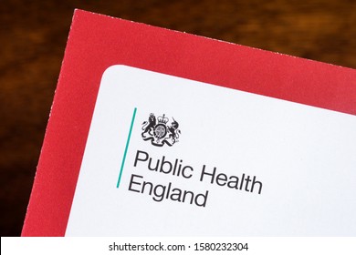 London, UK - December 3rd 2019: The Public Health England Logo, Pictured On An Information Leaflet.  PHE Is An Executive Agency Of The Department Of Health And Social Care In The UK.