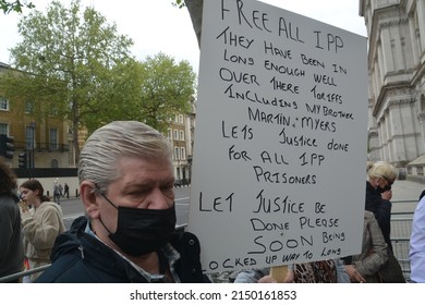  London Uk  Downing Street 42722  Protest At The  Indeterminate Sentence For Public Protection ) IPP  Which Is Seen As A Back Door Life Sentence For Uk Prosoners 