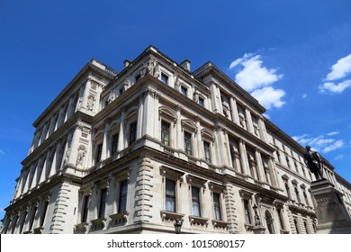 London, UK - The Exchequer, Also Known As Her Majesty's Treasury Building.