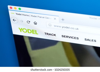 LONDON, UK - FEBRUARY 10TH 2018: The homepage of the official website for Yodel - the delivery service company in the UK, on 10th February 2018.