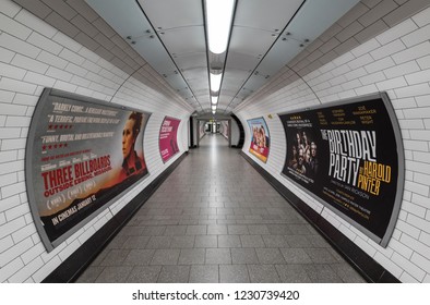 London, UK February 15 2018 Tottenham Court Road Tube Station