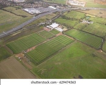 LONDON, UK- FEBRUARY 16, 2013: Aerial View Of Arsenal Football Clubs Training Ground In Known As London Colney 