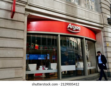 London, UK- February 17, 2022:The Retail Shop  Of Argos In London.  Argos Limited, Trading As Argos, Is A Catalogue Retailer Operating In The UK And Ireland, Owned By Sainsbury's Supermarket.
